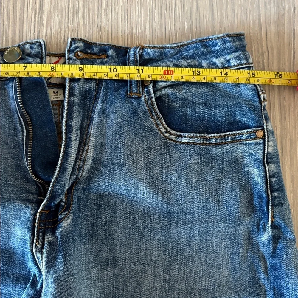 Denim Blvd Distressed Stretch Denim Shorts Size M